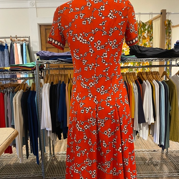 Vtg floral short sleeve shirt dress - Picture 2 of 3